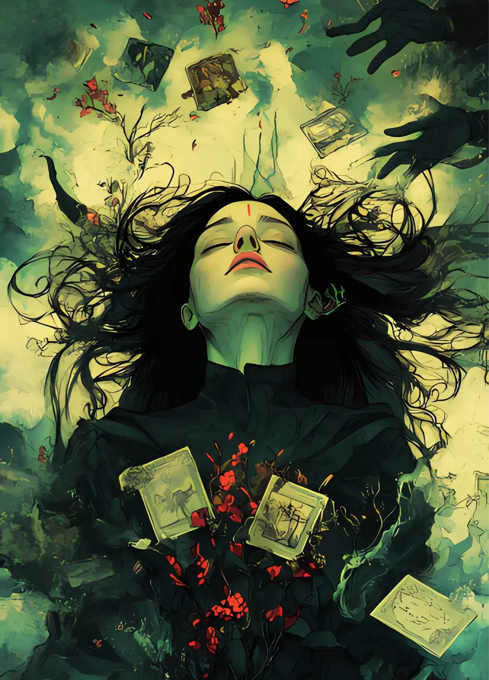 Carta de tarot tres de espadas