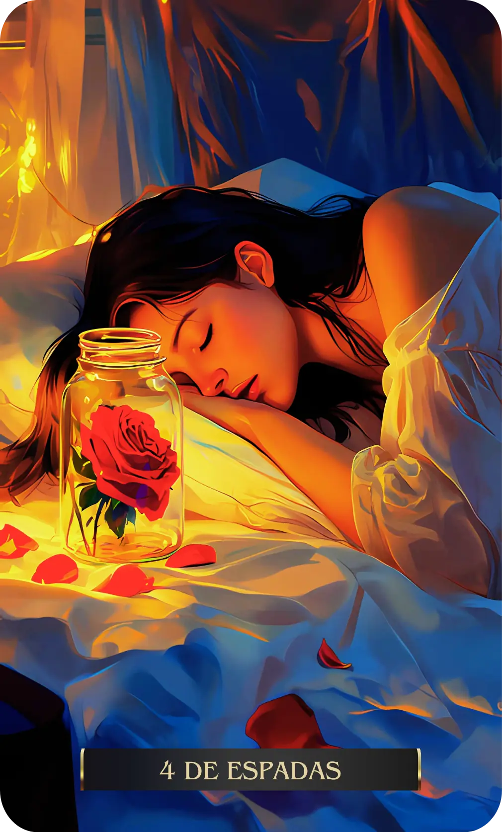 Tarot del Amor - Cuatro de Espadas